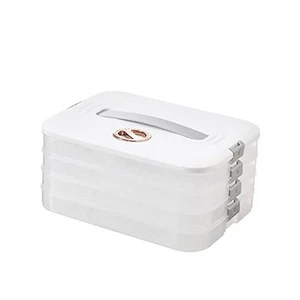 4-Layer Food Storage Containers with Lids Dumpling Storage Box,Good - Picture 1 of 6