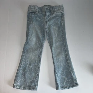 Old Navy Kids' Girls' Size 5T , Flower Jeans, Light Wash - Picture 1 of 7