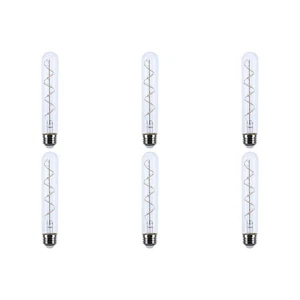 6 Watt LED - Reminiscent - Flex Gray Coil Filament - T9 - Medium Base - 2700K CC - Picture 1 of 4