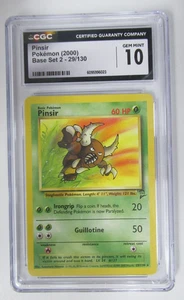 2000 Pokemon Base Set 2 Pinsir 29/130 CGC 10 - Bild 1 von 3