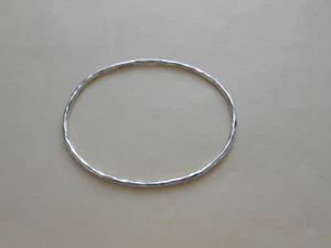 Ippolita Silver Classico Hammered Oval Bangle Bracelet Size 2 (Thin) - Picture 1 of 8