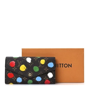 Louis Vuitton Sarah NM M81980 Yayoi Kusama Monogram Painted Dots Wallet Used - Picture 1 of 11
