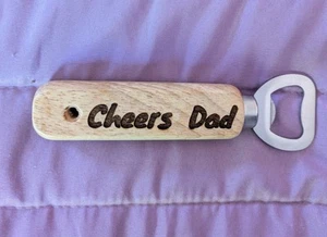 Wooden Handle Personalised Engraved Bottle Opener - Picture 1 of 2