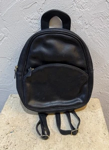 MINI SAC À DOS VINTAGE scuola del cuoio firenze en cuir bleu foncé - Photo 1/15