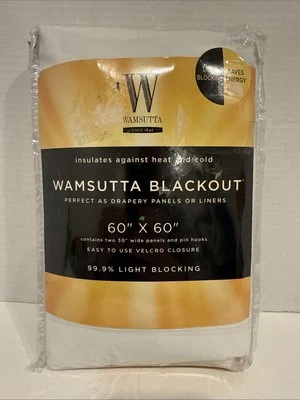 Wamsutta Blackout Panel 60 x 60 -White - Image 1 of 2