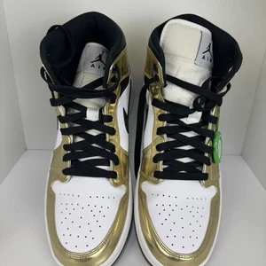Air Jordan 1 Mid Metallic Gold Black White US10.5 (DC1419-700) - Bild 1 von 12