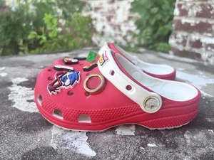 Crocs Sega Sonic The Hedgehog Red Size C 12 Slip On Shoes With Charms - Picture 1 of 10