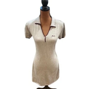 Mini Vestido Suéter Polo GUESS en Gris y Granate - Excelente Estado - Grande - Imagen 1 de 9