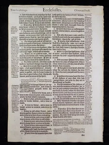 1583 Noblest Geneva Bible Folio- Book of Ecclesiastes- YOU PICK - Picture 1 of 5