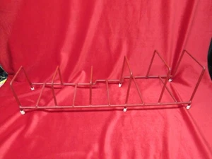 Vintage MCM Red Rubber Coated Wire Dish/Plate Drying Rack. - Picture 1 of 13