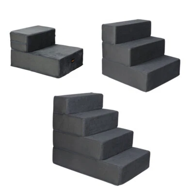 Pawz Pet Ramp Memory Foam Dog Cover Stairs Portable Cat Ladder For Bed 3/4 Steps - image 1 of 4