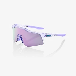 100% Speedcraft XS Polished Translucent Lavender Sunglasses, Lavender Mirror - Picture 1 of 3