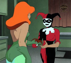 Batman Animated Series Original Prod Cel/Drawing-Poison Ivy/Harley-Harley + Ivy - Picture 1 of 2
