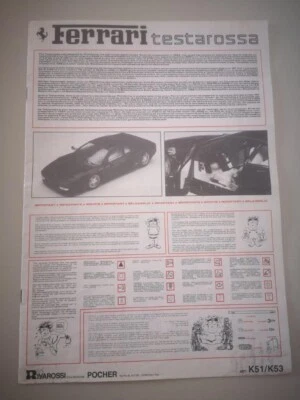Instruction for Pocher Testarossa coupè K51 K53 K63 1/8 Scale - Image 1 of 2