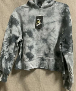 ๐งท ART CLASS Kids' Fleece Cropped Raw Edge Boxy Hoodie Charcoal Gray L10-12๐ - Picture 1 of 4