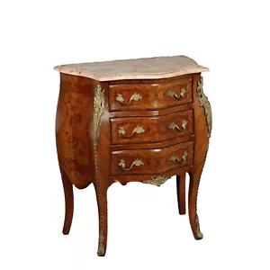 Petite Commode Ancienne Style Louis XV Peuplier Italie XXe Siècle Originale - Bild 1 von 13