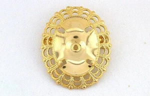 25x18 25MM x 18MM PEGAMENTO DE PUNTA FALSA EN CABINA PIN CHAPADO EN ORO BROCHE MONTAJE CF268 - Imagen 1 de 2