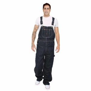 Men Pro Denim Dungarees Bib and Brace Heavy Duty Overall Workwear Trousers - Picture 1 of 5