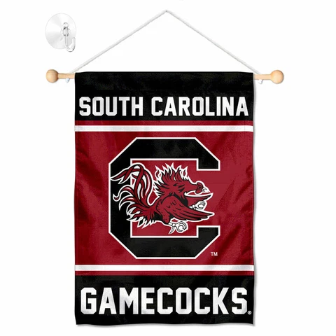 USC Gamecocks Mini Window Banner Hanging with Suction Cup Cover