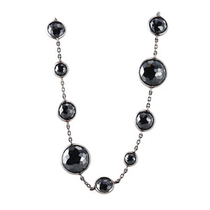 Ippolita Lollipop Lollitini Sterling Silver Hematite Long Station Necklace - Picture 1 of 4