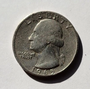 1965 P WASHINGTON Quarter 25 Cents 1st Clad Year XF or Better - Picture 1 of 2