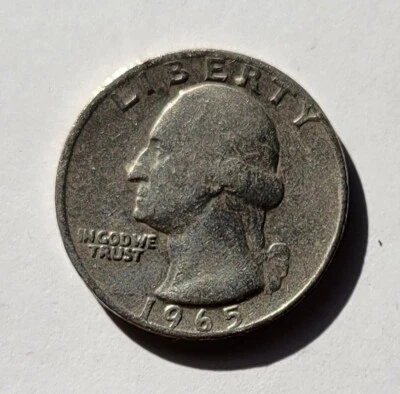 1965 P WASHINGTON Quarter 25 Cents 1st Clad Year XF or Better - Image 1 of 2