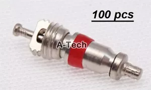 100 pcs A/C System Shrader Standart Valve Core Seal R12 R134 R22 RED Tires HNBR - Picture 1 of 4