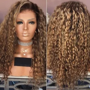 Peluca sintética para mujer marrón ondulada pequeña cabello rizado rizado 26 pulgadas - Imagen 1 de 7