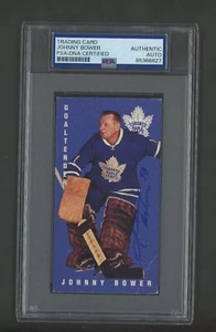 Johnny Bower 1994 Parkhurst Tall Boys #129 Creased PSA/DNA Encased Autograph - Picture 1 of 2