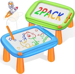 Officygnet 2 Pack Magnetic Drawing Board, Toddler Toys Ages 1-2 & Blue＆green  - Picture 1 of 8