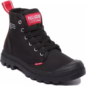 Scarpe da ginnastica alte da uomo Palladium Pampa Hi Dare Mokeskine in tela nere taglia UK 7-12 - Foto 1 di 6