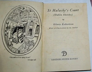 ST. MALACHY'S COURT DUBLIN SKIZZEN OLIVIA ROBERTSON 1. AUFLAGE ILLUS HB ISIS CARLOW - Bild 1 von 4