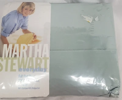 De colección Martha Stewart Everyday Hoja Plana Completa Niebla Verde Sólido Foto 1 de 4