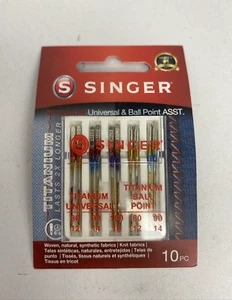 Asistente universal y bolígrafo Singer Titanium Agujas para máquina de coser 04732 - Imagen 1 de 2
