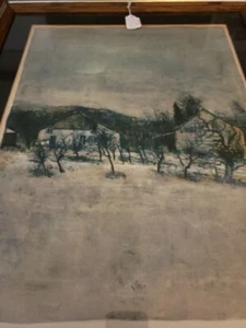 Gerahmte Lithographie von Bernard Gantner 161 von 275 - signiert - - Bild 1 von 12