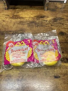 Llaveros de juguete Tamagotchi McDonalds 1997 para comida feliz (x2) #1 amarillo - Imagen 1 de 3