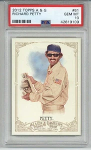 2012 TOPPS ALLEN & GINTER #61 RICHARD PETTY CARD NASCAR LEGEND PSA 10 LOW POP - Picture 1 of 2