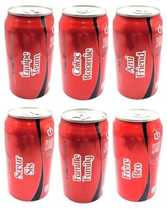 Coca Cola Zero Share cans🍁Set of 6🍁French & English (2025) Canada ~355ml /12oz - Picture 1 of 9