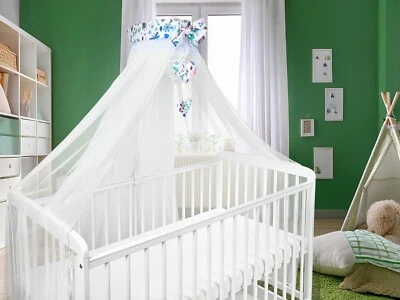 Baby Cot Bed Canopy Holder & Mosquito Net – Pole Bar with Ribbon, On the Meadow - Image 1 of 3