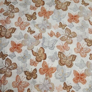 Vintage Burlington ‘Amari Butterfly’ Pattern Twin Flat Sheet - Picture 1 of 9