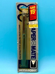 Penna a rullo Paper Mate Accu-Point Fine Point 1984 inchiostro nero made in Japan - Nuova! - Foto 1 di 7