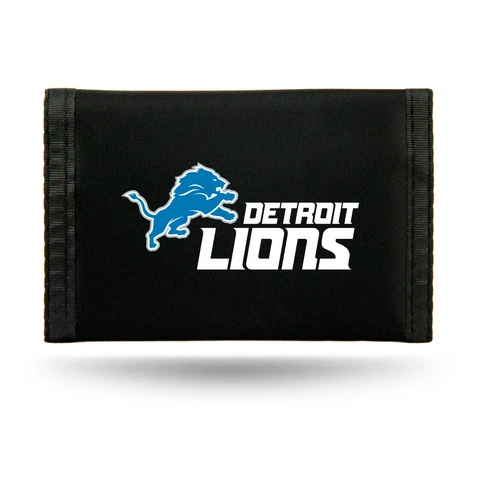 NFL Rico Industries Nylon Trifold Wallet Detroit Lions Cover