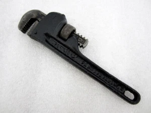 Vintage Ridgid 6" Steel Pipe Wrench Early Design Black Finish 31000 Made in USA - Picture 1 of 7