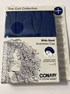Conair The Curl Collective Wide Band Seamless Navy Cap Reversible Double Layer