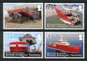 BAT Brit Antarctic Ter Ships Stamps 2018 MNH RRS David Attenborough Boats 4v Set