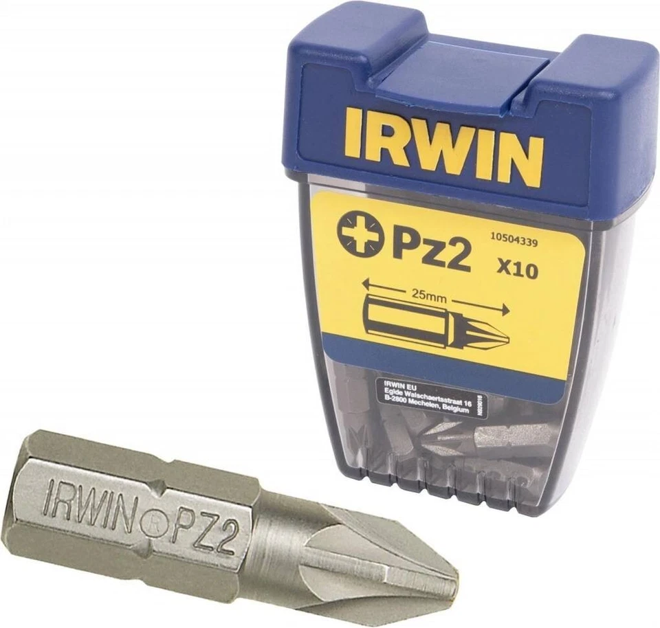 Irwin 10504339 Screwdriver Bits POZI PZ2 25mm 10 PACK - Image 1 of 1