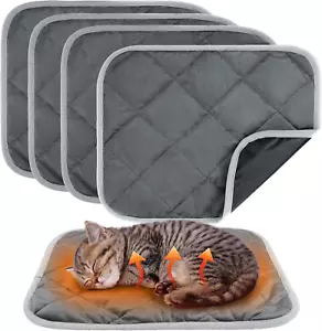 4 Pcs Self Warming Cat Bed Mat - 15.7X 19.7In Soft & Warm Self Heating Cat Pad, - Picture 1 of 7