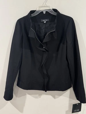 Blazer Rickie Freeman para Mujer Teri Jon Mezcla de Lana Negro Talla 12 NUEVO Foto 1 de 4