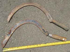 2x Vintage Sickles Gardening Tool Incl ELWELL - Imagen 1 de 6