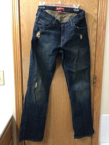 ARIZONA Jeans Mens 32x31 DISTRESSED Denim original boot cut cotton blend . - Picture 1 of 8